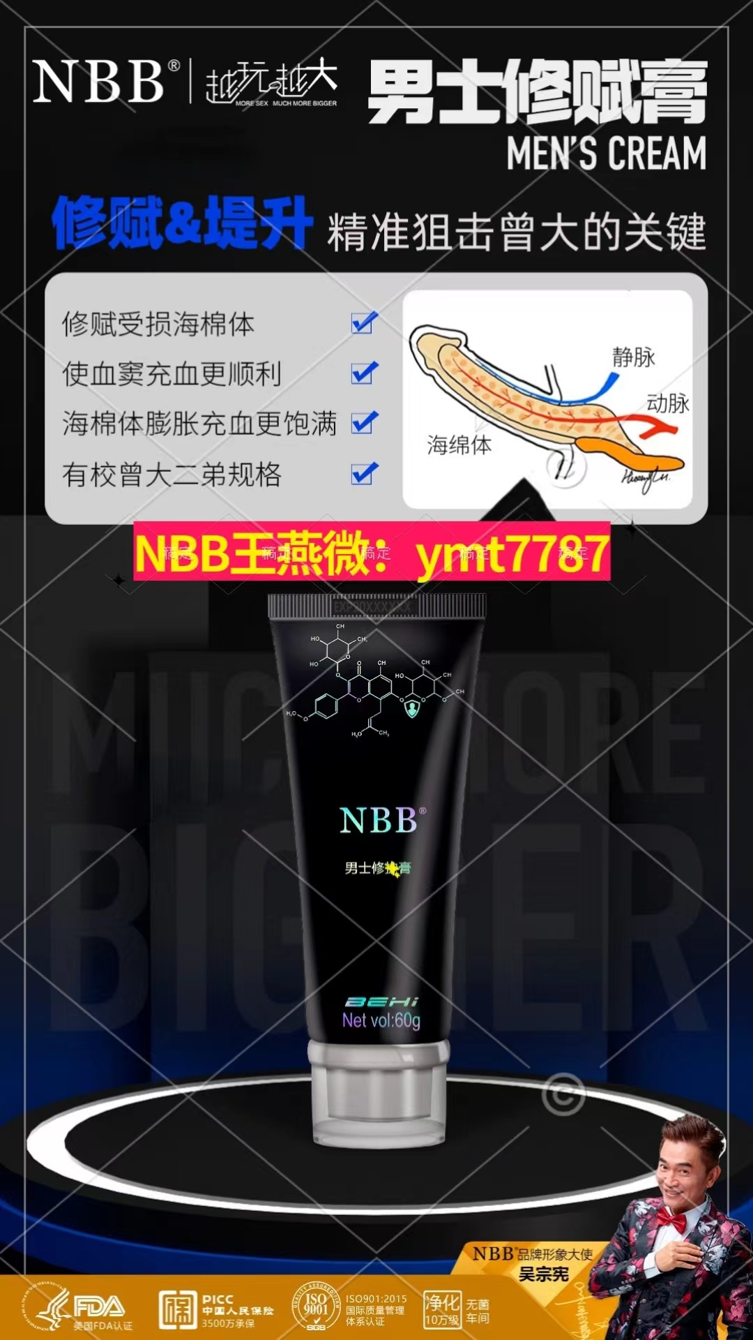 nbb修复膏四大功效  修复 增大  助勃  延时